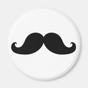 Funny Black Mustache Humor Magneet