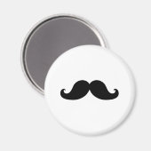 Funny Black Mustache Humor Magneet (Voorkant / Achterkant)