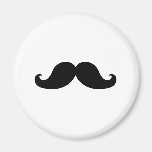 Funny Black Mustache Humor Magneet