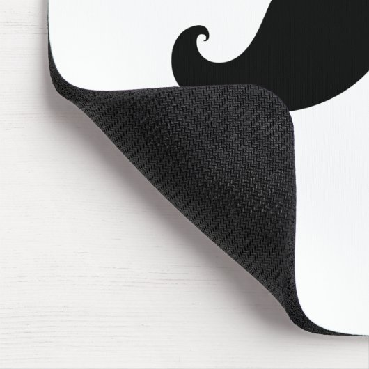 Funny Black Mustache Humor Muismat (Hoek)