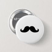 Funny Black Mustache Humor Ronde Button 5,7 Cm (Voorkant /achterkant)