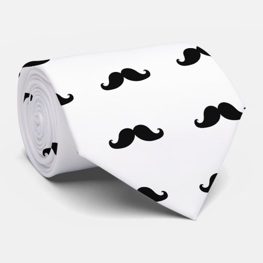 Funny Black Mustache Humor Stropdas (Opgerold)
