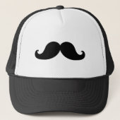 Funny Black Mustache Humor Trucker Pet (Voorkant)
