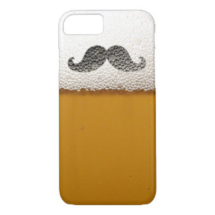 Funny Black Mustache in Beer Foam Case-Mate iPhone Case