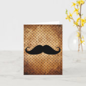 Funny Black Mustache Kaart (Gele Bloem)
