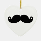 Funny Black Mustache Keramisch Ornament (Voorkant)