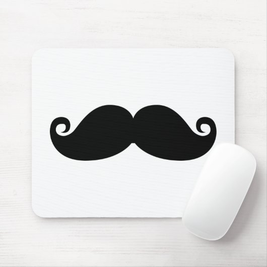 Funny  Black Mustache Muismat (Met muis)