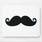 Funny  Black Mustache Muismat (Voorkant)