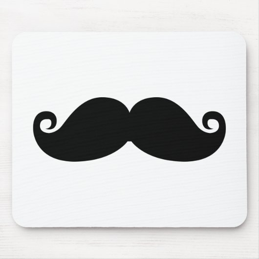 Funny  Black Mustache Muismat (Voorkant)