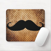 Funny Black Mustache Muismat (Met muis)