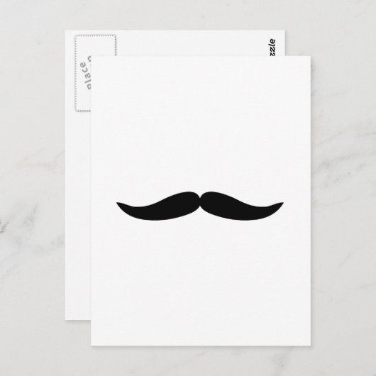 Funny Black Mustache of Mustache Briefkaart (Voorkant / Achterkant)