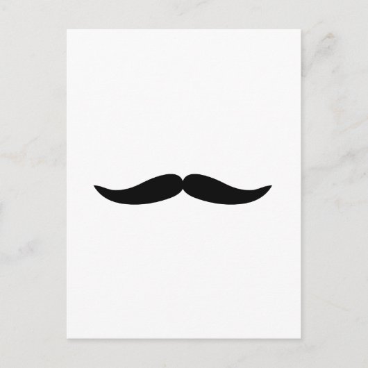Funny Black Mustache of Mustache Briefkaart (Voorkant)