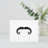 Funny Black Mustache of Mustache Style Briefkaart (Staand voorkant)