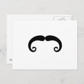 Funny Black Mustache of Mustache Style Briefkaart (Voorkant / Achterkant)