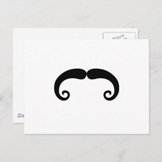 Funny Black Mustache of Mustache Style Briefkaart (Voorkant / Achterkant)