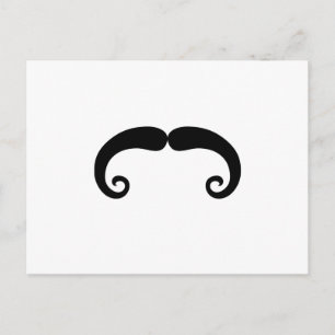Funny Black Mustache of Mustache Style Briefkaart