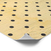 Funny Black Mustache op  gele pokadots Poster (Hoek)