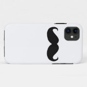 Funny Black Mustache op witte achtergrond Case-Mate iPhone Case (Achterkant (horizontaal))