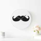 Funny Black Mustache op witte achtergrond Grote Klok (Huis)