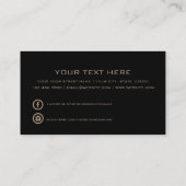 Funny black mustache  poka dots visitekaartje (Achterkant)