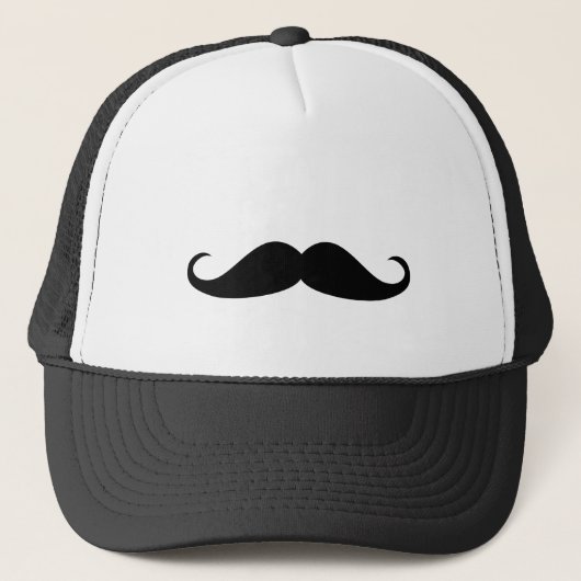 Funny Black Mustache Trucker Pet (Voorkant)
