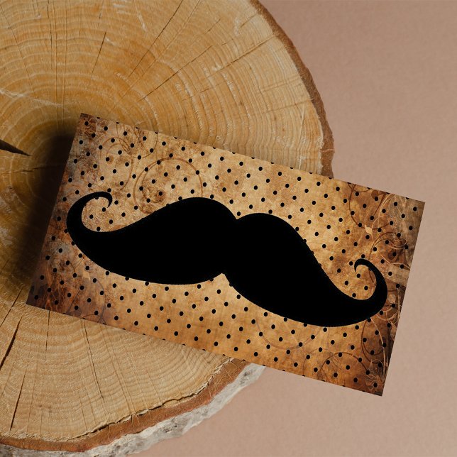 Funny Black Mustache Visitekaartje (Funny Black Mustache)
