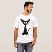 Funny Black Oriental Cat T-shirt (Voorkant volledig)