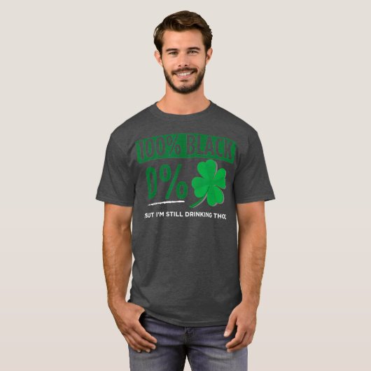 Funny Black People St Patricks Day Irish T-shirt (Voorkant volledig)