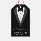 Funny Black Personalized Groomsmen Cadeaulabel (Voorkant)