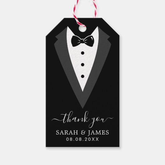 Funny Black Personalized Groomsmen Cadeaulabel (Voorkant)