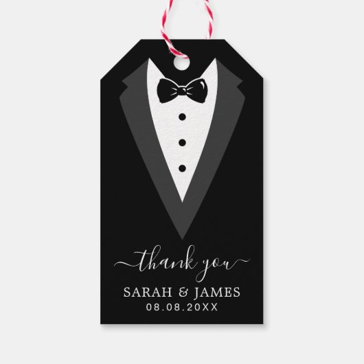 Funny Black Personalized Groomsmen Cadeaulabel (Achterkant)