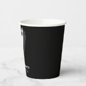 Funny Black Personalized Groomsmen Paper cup Papieren Bekers (Links)