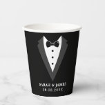 Funny Black Personalized Groomsmen Paper cup Papieren Bekers<br><div class="desc">Funny Black Personalized Groomsmen Paper cup</div>
