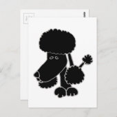 Funny Black Poodle Puppy Dog Cartoon Briefkaart (Voorkant / Achterkant)
