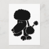 Funny Black Poodle Puppy Dog Cartoon Briefkaart (Voorkant)