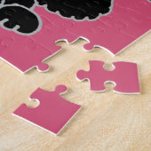 Funny Black Poodle Puppy Dog Cartoon Legpuzzel (Zijkant)