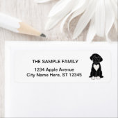 Funny Black Portugal Water Dog Etiket (Insitu)