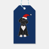 Funny Black Portugal Water Dog Kerstmis Cadeaulabel (Voorkant)