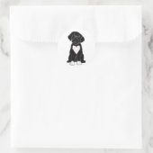 Funny Black Portugal Water Dog Ronde Sticker (Tas)
