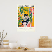 Funny Black Pug Bathroom Print Matisse Style (Keuken)
