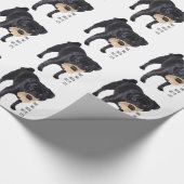Funny Black Pug Haal grote bites uit het leven Cadeaupapier (Hoek)