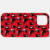 Funny Black Red Cat Fitness Case-Mate iPhone Case (Achterkant (horizontaal))