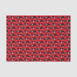 Funny Black Red Cat Fitness Tissuepapier