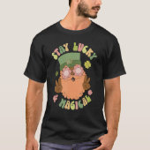 Funny Black Retro Saint Patrick's Day Stay Lucky A T-shirt (Voorkant)