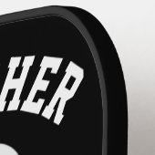 Funny Black Scary Face Novelty Persoonlijke naam Pickleball Paddle (Links Detail)