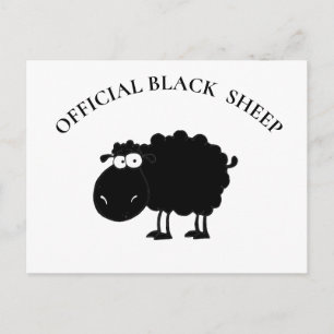 Funny black schaap briefkaart