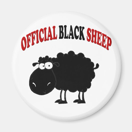 Funny black schaap magneet (Voorkant)