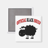 Funny black schaap magneet (Voorkant / Achterkant)