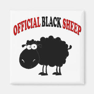 Funny black schaap magneet