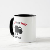 Funny black schaap mok (Voorkant links)